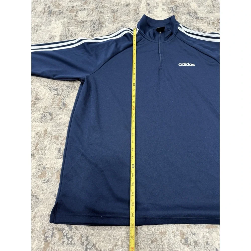 Adidas Sereno‎ 19 Soccer Training Track Jacket Top XXL Blue 1/4 Zip Aeroready